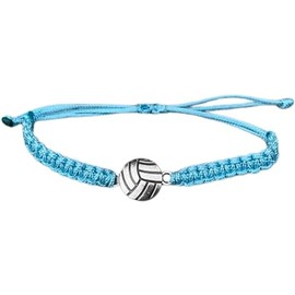 Sportybella Volleyball Charm Bracelet- Adjustable Bracelets with Volleyball Charm. Ideal Volleyball Gifts & Souvenir for Volleyball Players. Unisex Friendship Bracelet, Adjustable, Nylon, no gemstone