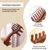 ZORVYN Natural Sandalwood Multi Wide Tooth Comb - Meridian Massage