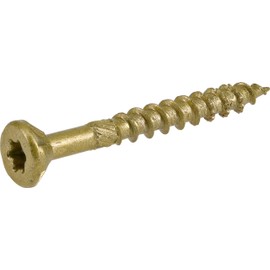Power Pro 48606 Wood Screws, #8 x 1-1/2", Premium Outdoor Deck Screws, Rust Resistant, Epoxy Coated Bronze, 5lb Tub, 1015 pcs