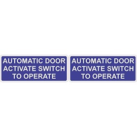 StickerTalk Automatic Door Activate Switch to Operate Vinyl Stickers, 1 Sheet of 2 Stickers, 5 inches by 2 inches Each
