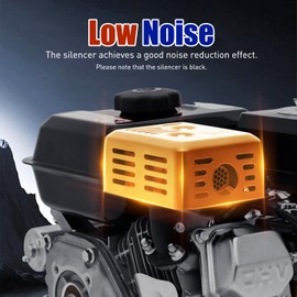 KinHall 7.5HP Gas Engine, 212CC 4-Stroke Industrial-Grade OHV Gasoline Engine, Recoil/Electric Start Single Cylinder Air-Cooled Gasoline Engine for Compressor Ripper Mower Pump Generator Flail Mower