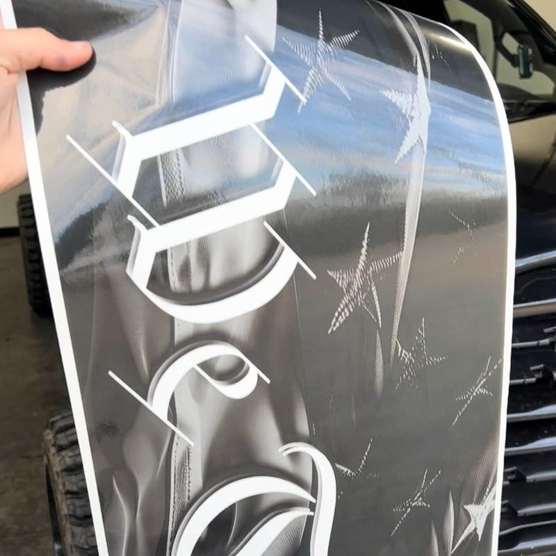 Solid Printed "We The People" Blackout Graphic Windshield Banner Visor