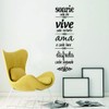 ANFRJJI Spanish Family Rules Wall Decal - Sonrie Vive AMA
