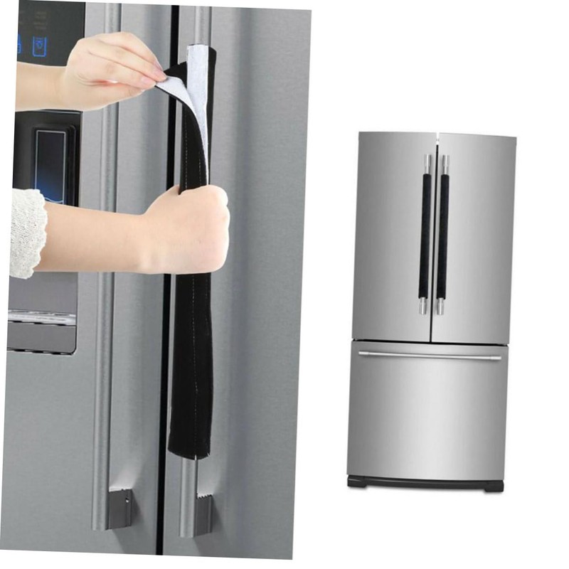 TEHAUX 2Pcs Nonslip Refrigerator Door Handle Covers Soft Washable Protective
