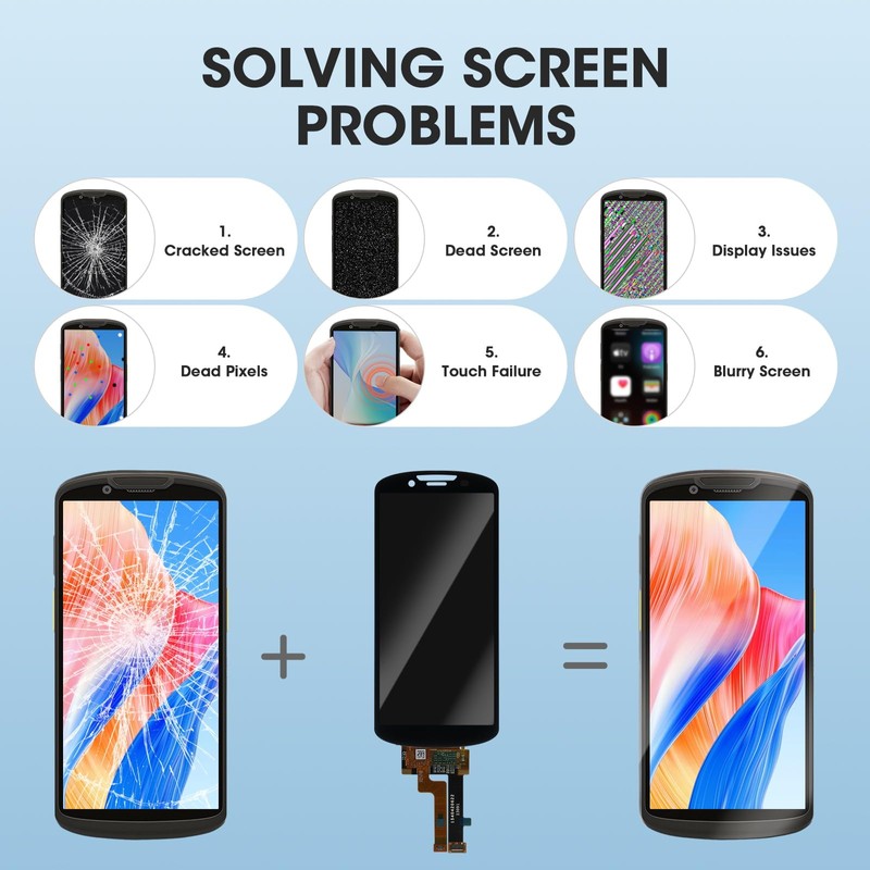 TC53 LCD Screen Replacement for Zebra TC53 TC58 Barcode Scanner