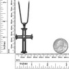 Gem Stone King Men's Scratch-Proof Tungsten Carbide Religious Cross Pendant