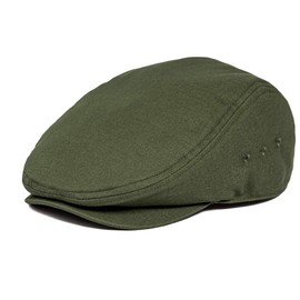 JANGOUL Men Ivy Cap Cotton Twill Newsboy Flat Hat (Green, 7 7/8)