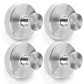 Besti Shower Suction Cup Hooks, Strong Suction Power, Towel Hooks for Shower Glass Door, Bathroom, Kitchen, Mirrors, Tiles, Holds up to 11 lbs, Ideal for Towels, Bath Robes, Coats (Stainless Steel)