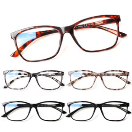 SIGVAN Ladies Reading Glasses Blue Light Blocking Spring Hinge Fashion Pattern Print Eyeglasses for Women (Multicolour 5, 0.00, x)