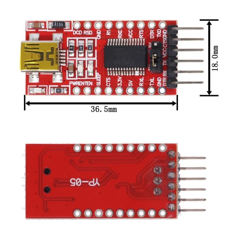 DUTTY FT232RL FTDI Mini USB to TTL Serial Converter Adapter