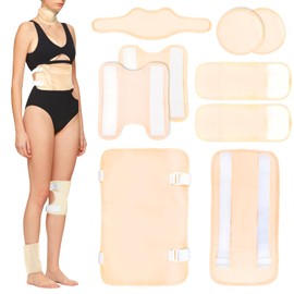 ARMINACO Castor Oil Pack Wrap 9-Pack | MagicSeal Full Body Wrap for Knees, Feet, Back, Chest & Neck | Reusable Hot/Cold Therapy Set w/Anti-Leak Guard