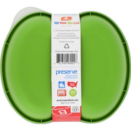 Preserve Square Food Storage Container Made from Recycled Plastic, 25 Ounce Capacity, Set of Two, Apple Green