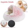 Nobrands Fluffy Cat Bed, Round, Soft Plush, Cave with Hood,