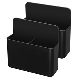 Lidwot Strong Magnetic Dry Erase Marker Holder Chalk Organiser,Whiteboard/Fridge Pen Holder,Locker Organiser/Shelf,Remote Control Holder,Magnetic Organizer For Office&Kitchen&School.2 Pieces,Black.