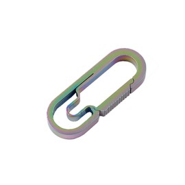 SagaSave Titanium Carabiner Keyrings, Heavy Duty Titanium Key Ring, Lightweight Keychain Clips, Quick Release Integrated Spring Design for Home Car Keys(Color Titanium 4CM)