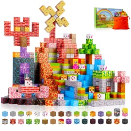 150PCS Magnetic Building Blocks for Kids Ages 3-8, 0.8in STEM Magnetic Cubes, Montessori Construction Toys for Boys Girls, Creative Educational Building Set, Birthday