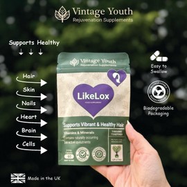 LikeLox Premium Hair Care Supplement - Revitalises Hair, Strengthens Locks, Vitamins for Strong, Vibrant Hair