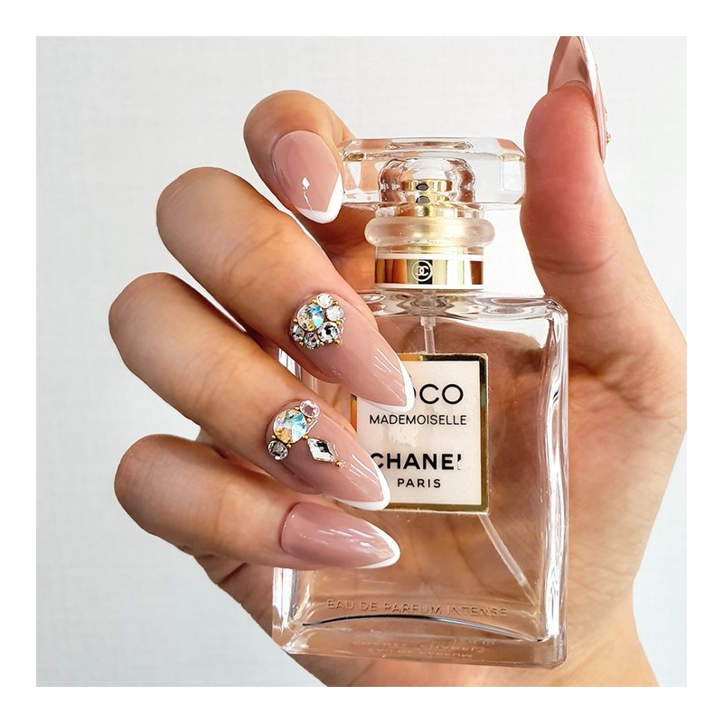 Silk Peach Handmade Nail Tips - Oval / 실크 피치