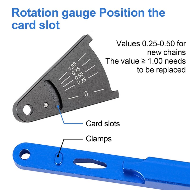 GIONAR Chain Checker, Chain Wear Indicator Gauge for Road Bike