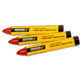 Johnson Level & Tool 40-0652 Red Lumber Crayons - 3/Pack