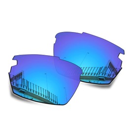 Well-aimed Replacement Lenses Compatible with Tifosi Jet Sunglasses - Blue Iridium Polarized