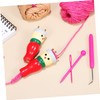 ORFOFE 4pcs Knitted Puppet Set DIY Weaving Toy Wooden Crafting