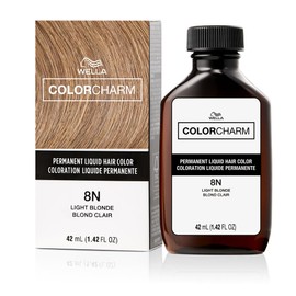 COLORCHARM Permanent Liquid Hair Color for Gray Coverage| 8N Light Blonde | 1.4 Fl Oz