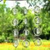 3 Piece Set Owl Bird Deterrent Discs Glittering Wind Chimes