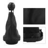 Manual Gear Shift Knob 5 Speed Black Leather Gear Shift