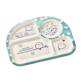 Eco Tableware, Lunch Plate, Dish, Children's Tableware, Lightweight, Natural Material, Dividers, For Toddlers (Single Lunch Plate, Kinagani Shimaenaga)