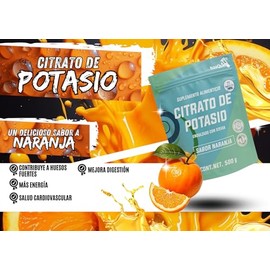 Citrato de Potasio con sabor naranja 500 gr