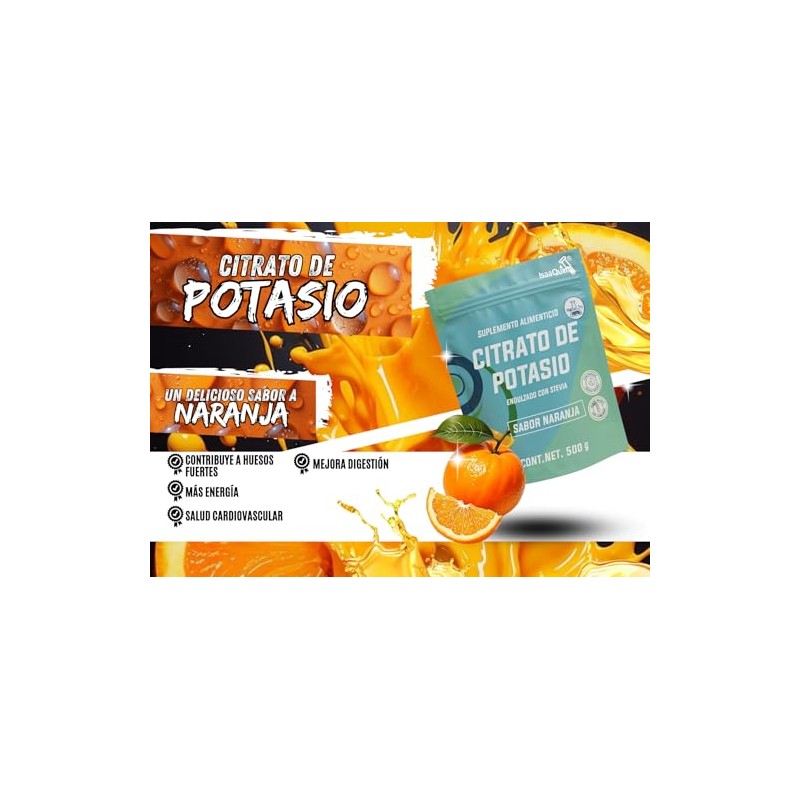 Citrato de Potasio con sabor naranja 500 gr