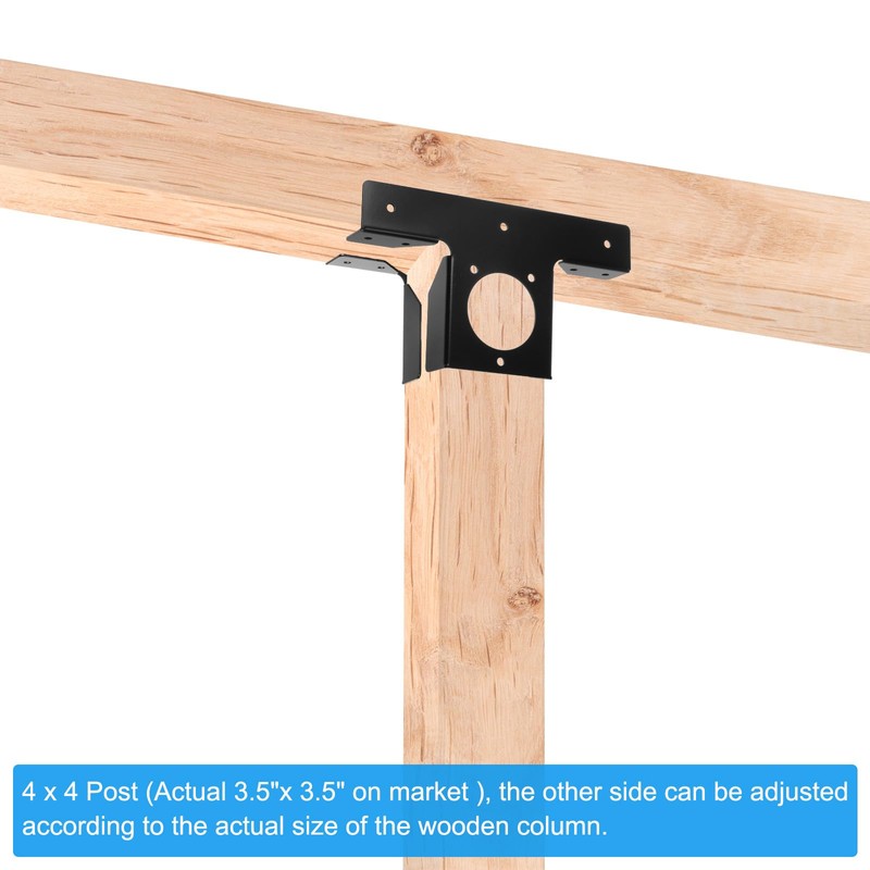 sourcing map 2pcs Corner Brackets, 3-Way T Brackets for 4"