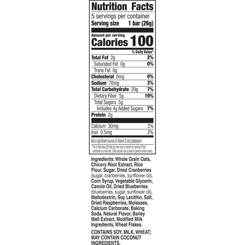 Nature Valley Peanut-Free Chewy Granola Bars, Mixed Berry, Made in