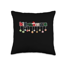 Wonderful Christmas Clothing Co Merry Mama, Big Momma Claus Christmas Funny Santa Hat Xmas Throw Pillow, 16x16, Multicolor