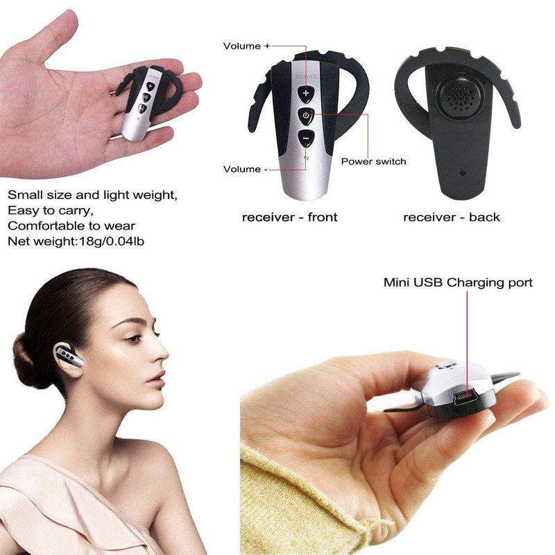 EXMAX EXD-6824 2.4GHz Wireless Tour Guide System Ear-hook Receiver for