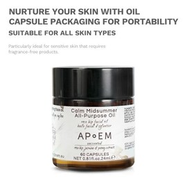 [pro] Serum, Lotion, Cream—All In One! Protects From Damage Refreshes and Moisturizes Skin, 60 Capsules, APoEM Calm Midsummer All Purpose Oil