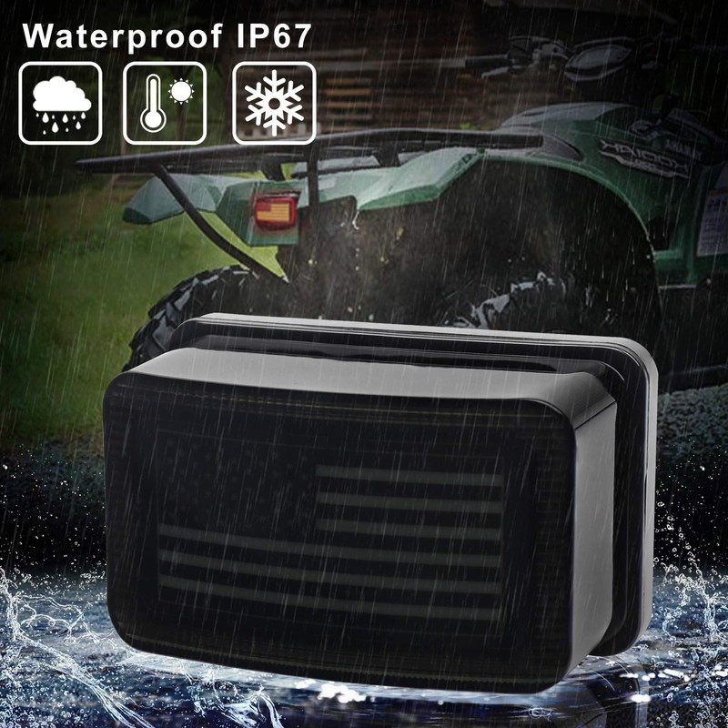 ATV Tail Light LED Smoke Lens with Reverse Brake Light,