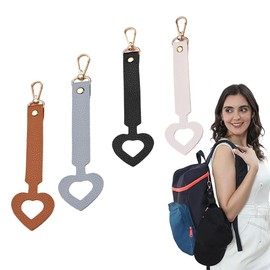 JYNXOR Pack of 4 Travel Hat Clips Made of PU Leather for Bags, Multifunctional Hat Holder for Bag, Travel Hat Clip for Women, Fashion Outdoor Backpack Luggage Organiser Hat Accessories (4 Colours)