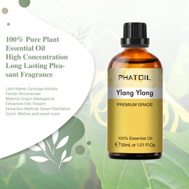PHATOIL 100% Natural Aroma Oil Ylang Ylang Essential Oil 30ml Aroma Humidifier Diffuser Aroma Stone Fragrance