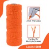 POPOYU 2mm Macrame Cord,100m Natural Cotton Macrame Rope,Orange Macrame Cotton
