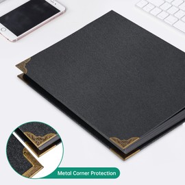 AIOR DIY Photo Album 60 Black Pages Scrapbook, DIY Photo Book Gift for Graduated Birthday Christmas Wedding Family Baby (Black)