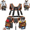 Tool Belt, Professional Tool Belts for Men, 32''-60'' Adjustable Magnetic