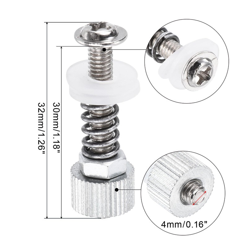 sourcing map CPU Water Cooling Head Screw Iron Fixing Screws