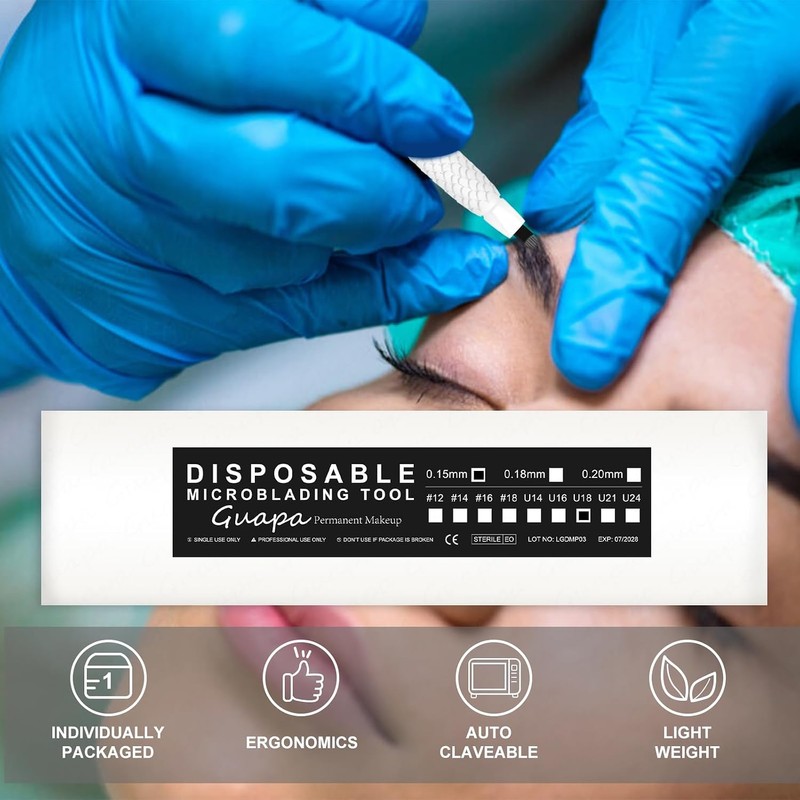 10 Bolígrafos Desechables Para Microblading De Cejas – Herramienta Manual