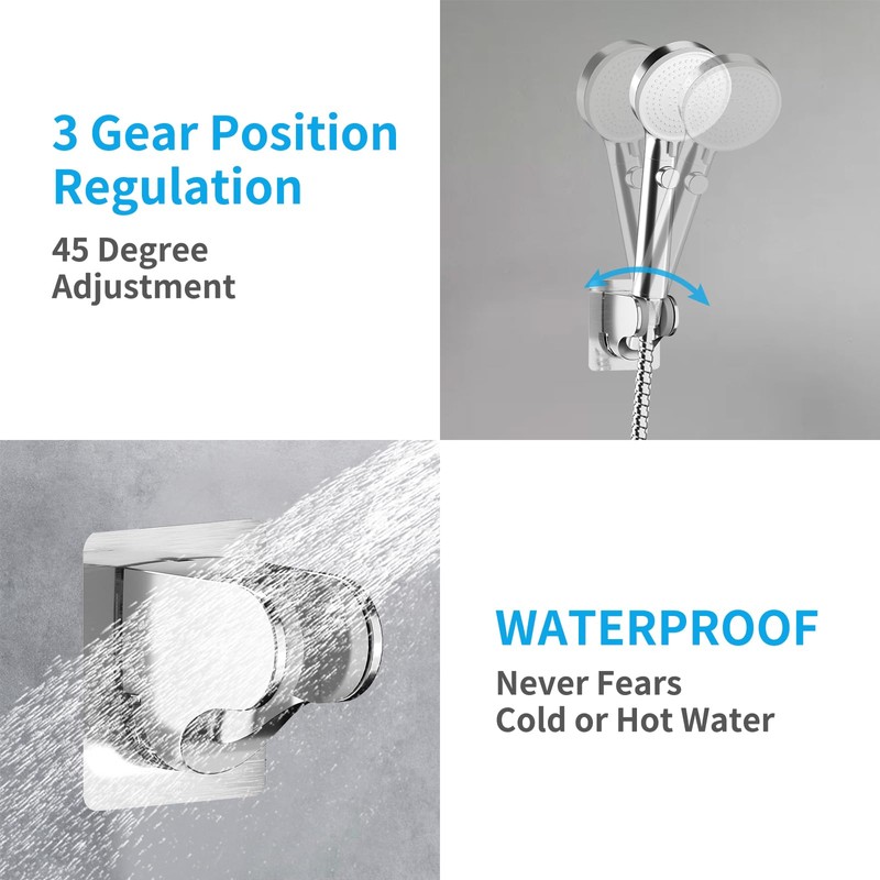 KAIYING Self Adhesive Handheld Shower Head Mount, Adjustable Angle RV