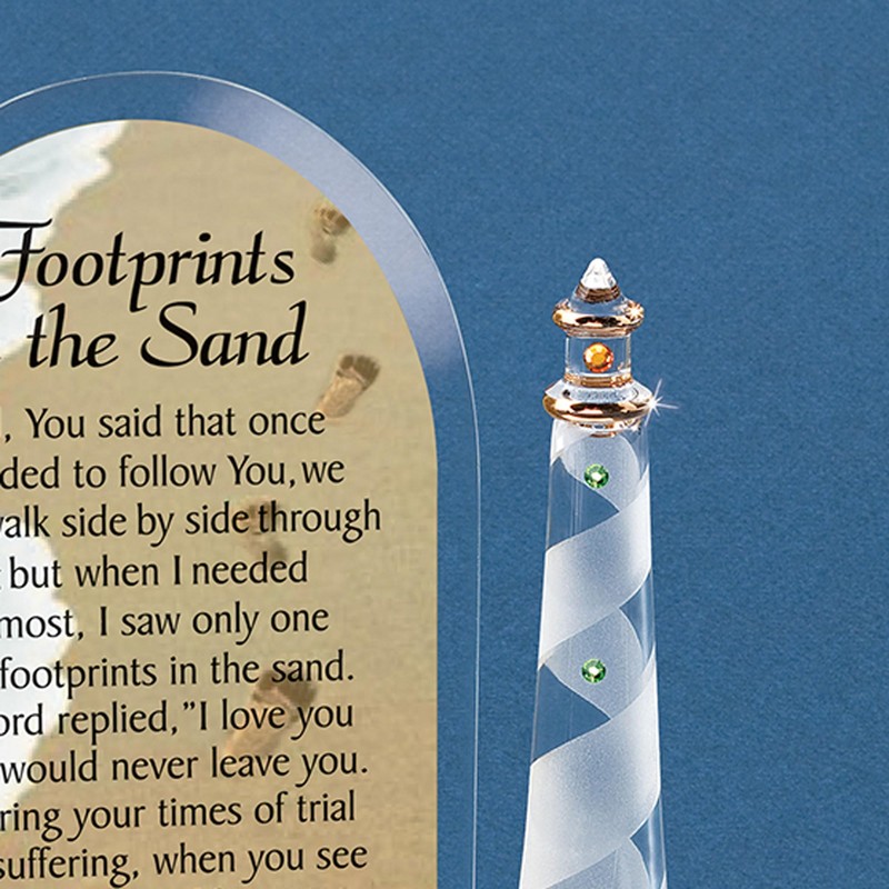Glass Baron Footprints in the Sand Figurine