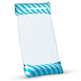 TUXUNQING Water hammock, inflatable hammock, pool inflatable hammock, pool float, inflatable swimming bed, suitable for swimming pool, adults and children (light blue)