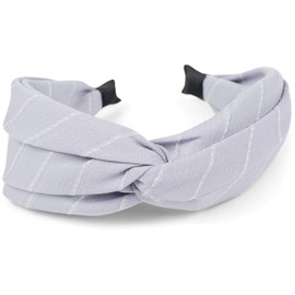 styleBREAKER Women Hairband with noble pinstripe pattern and twist knot, retro look, hair band, hair ornament 04027028, color:Light Blue