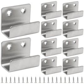 Murtenze 10Pack Tile Hanger Stainless Steel Wall Hanger Fastener Bracket, Wall Hook Picture Frame Fixing Brackets Hooks with Mounting Screws for Ceramic Tile Display(Inner Width 20mm/0.79")